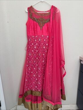 Stunning Pink Anarkali (maternity friendly)
